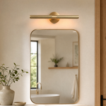 Ribbed Vanity Light 19 Inch Single - Copper