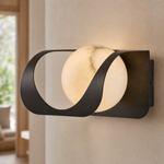 Ribbon Curve Flowing Drape Alabaster Wall Sconce