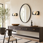Ribbon Curve Flowing Drape Alabaster Wall Sconce