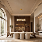 Ridley Stainless Steel Glass Chandelier