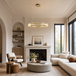 Ridley Stainless Steel Glass Chandelier