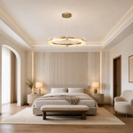 Ridley Stainless Steel Glass Chandelier