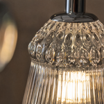 Ring Frame Ribbed Glass Bell Wall Sconce