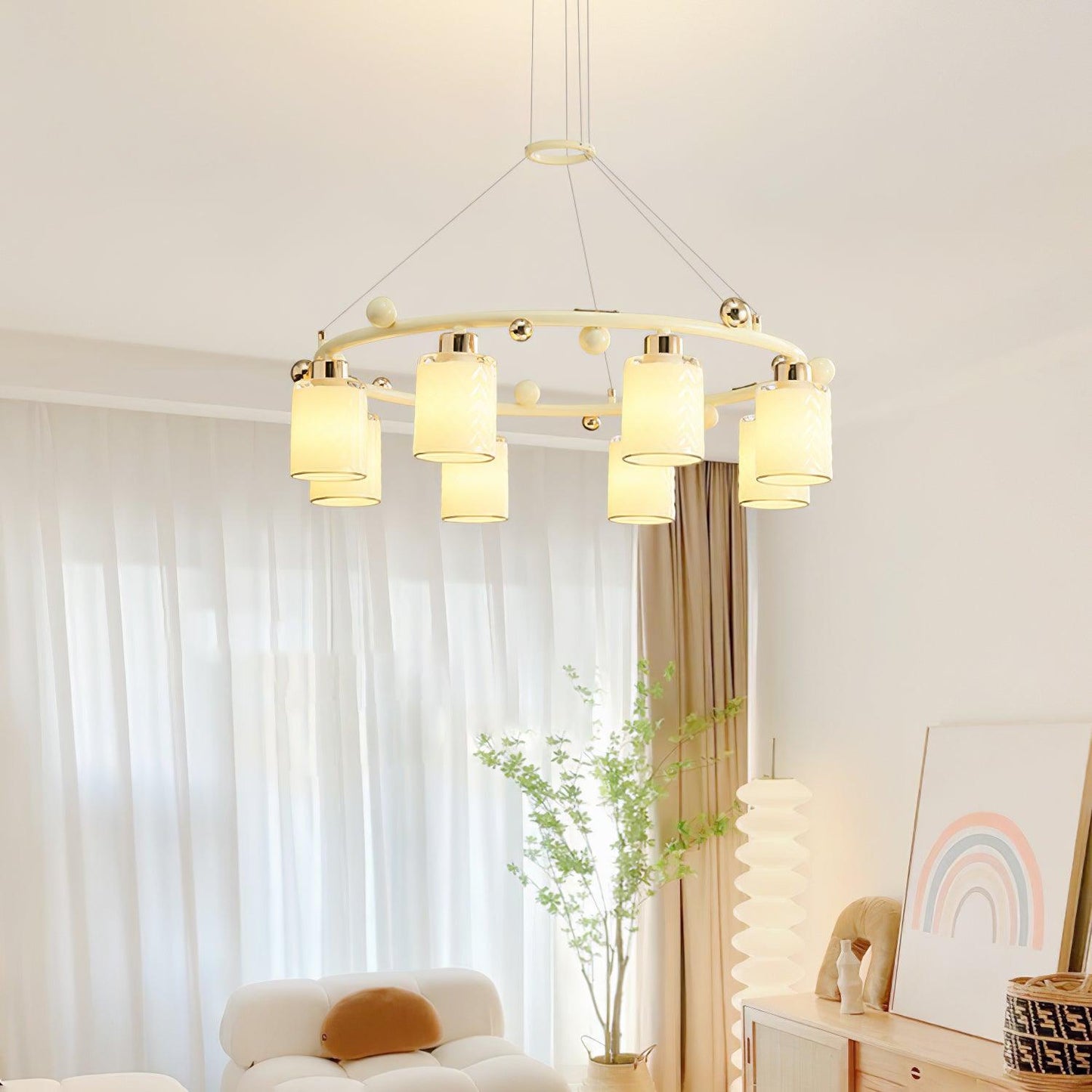 Ring Glass Cup Chandelier - YIOSI