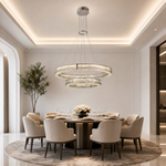 Roccia Stone Crystal Duo Chandelier
