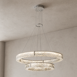 Roccia Stone Crystal Duo Chandelier