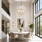 Rococo Dream Modern Sculptural Ring Chandelier