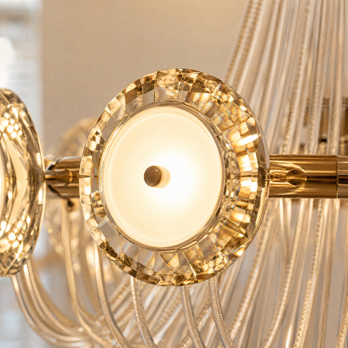 Rococo Dream Modern Sculptural Ring Chandelier