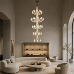 Rococo Dream Modern Sculptural Ring Chandelier