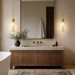 Rod Pendant Tall Drop Alabaster Brass Wall Sconce