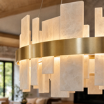 Round Block Chandelier
