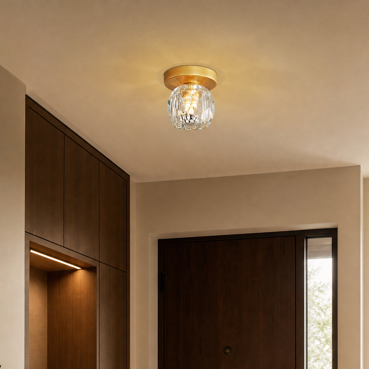 Round Golden Crystal Island Chandelier-1000