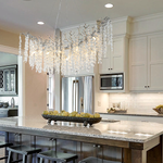 Round Golden Crystal Island Pendant Light-800
