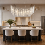 Round Golden Crystal Island Pendant Light-800