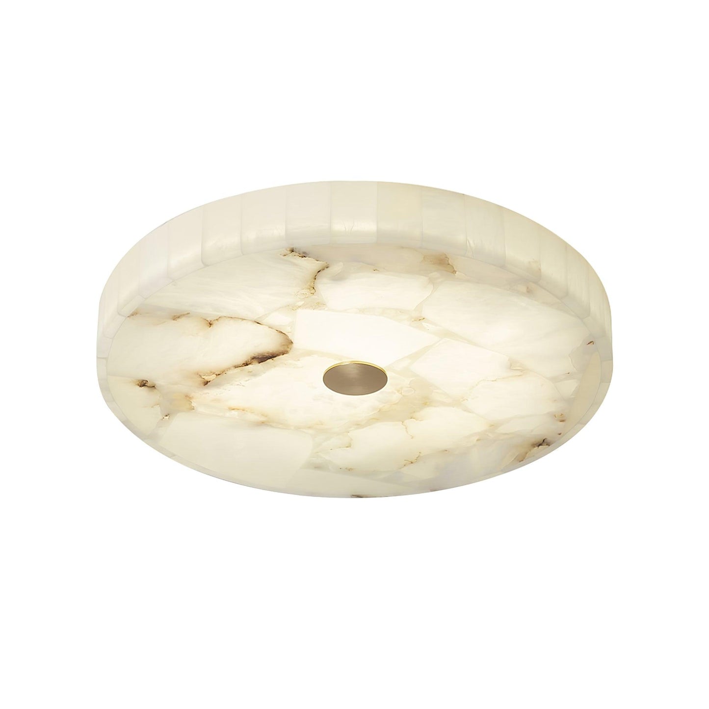 Vakkerlight Round Alabaster Ceiling Lamp – White & Gold, 40‑60 cm