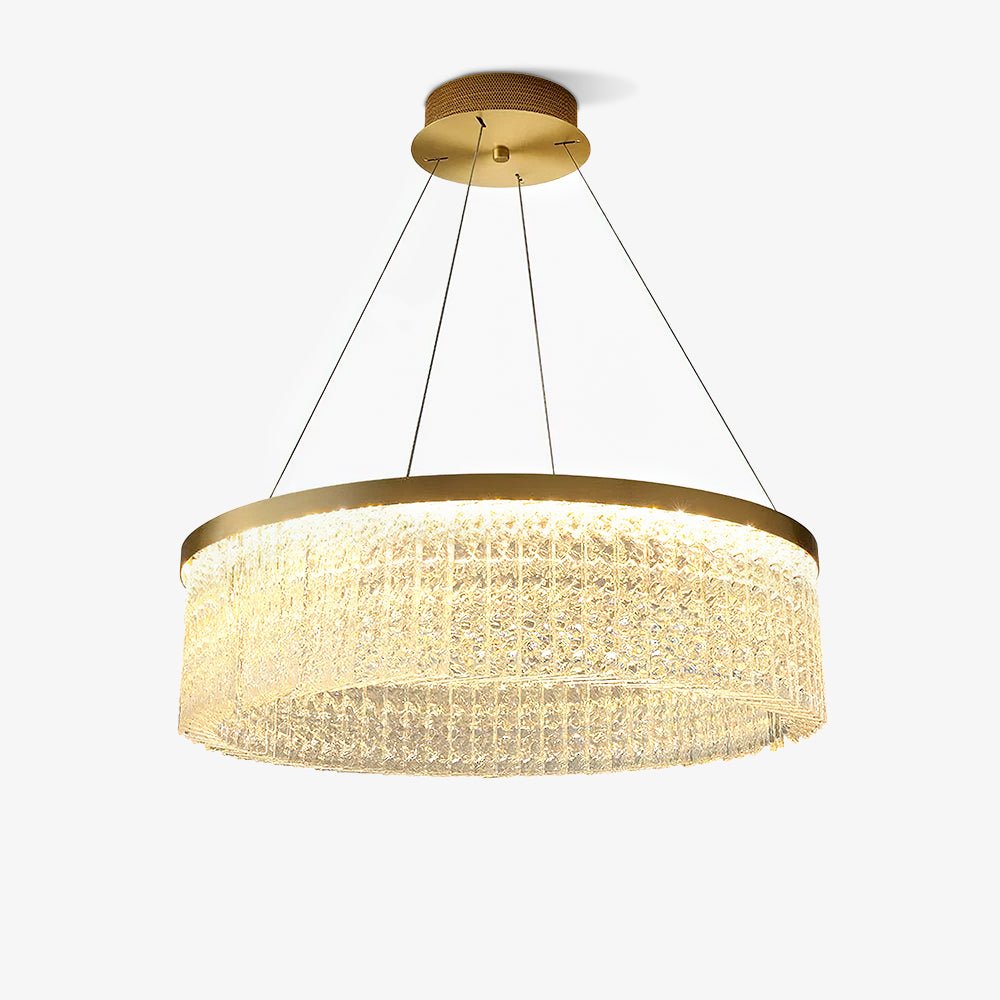 Vakkerlight Round Halo Crystal Chandelier with Copper Finish