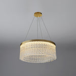 Vakkerlight Round Halo Crystal Chandelier with Copper Finish