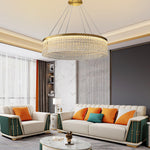 Vakkerlight Round Halo Crystal Chandelier with Copper Finish