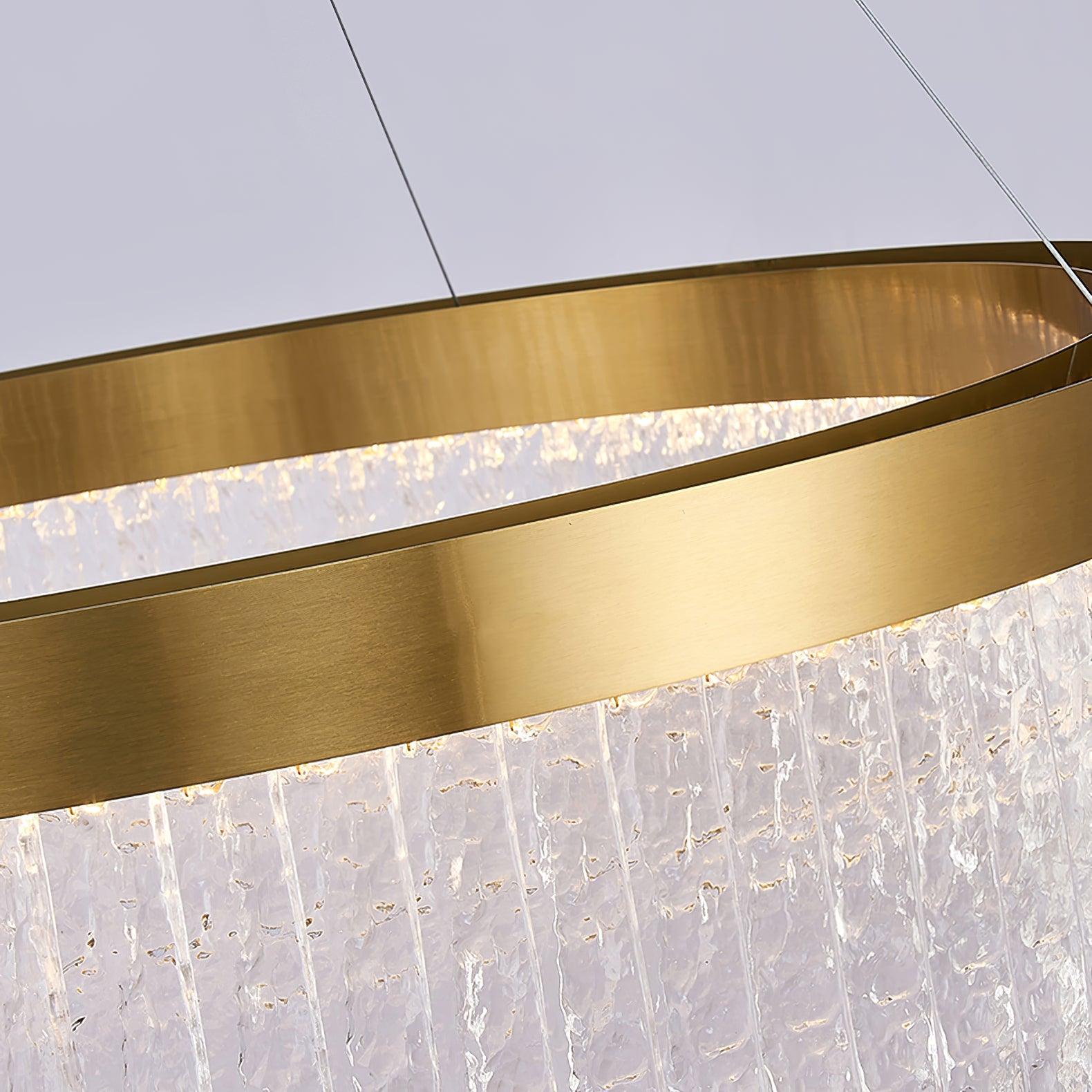 Vakkerlight Round Halo Crystal Chandelier with Copper Finish