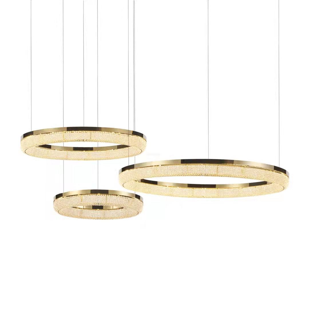 Round Ring Crystal Chandeliers - YIOSI