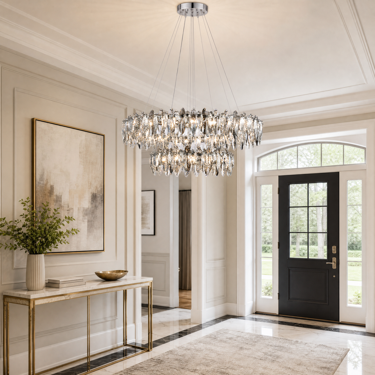 Rugiada Crystal Duo Chandelier