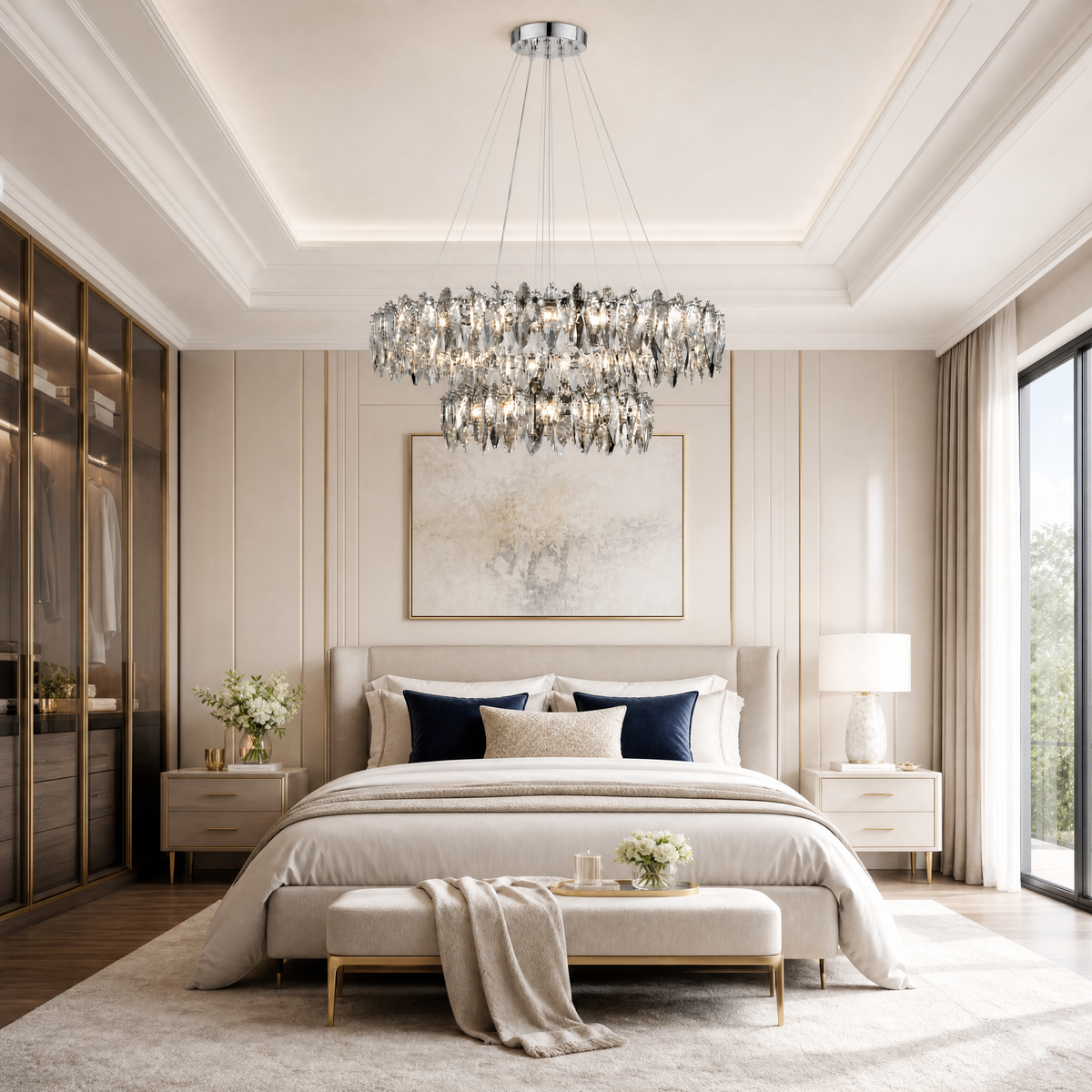 Rugiada Crystal Duo Chandelier