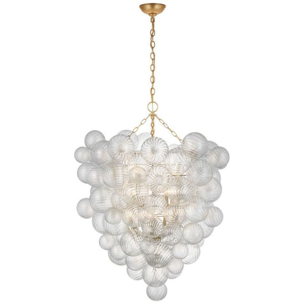 Talia Modern Bubble Glass Chandelier 36", Modern Ceiling Lamp