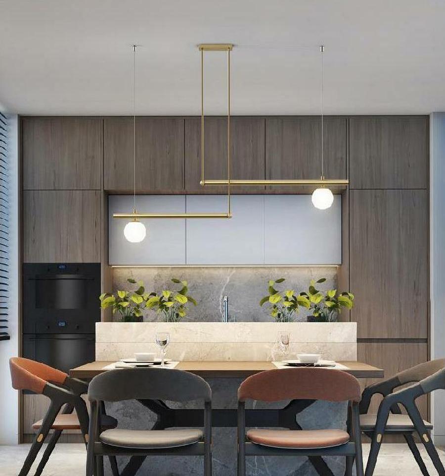 Vakkerlight Satellite Geometric Modern Ceiling Pendant Light – Gold/Black/Brass