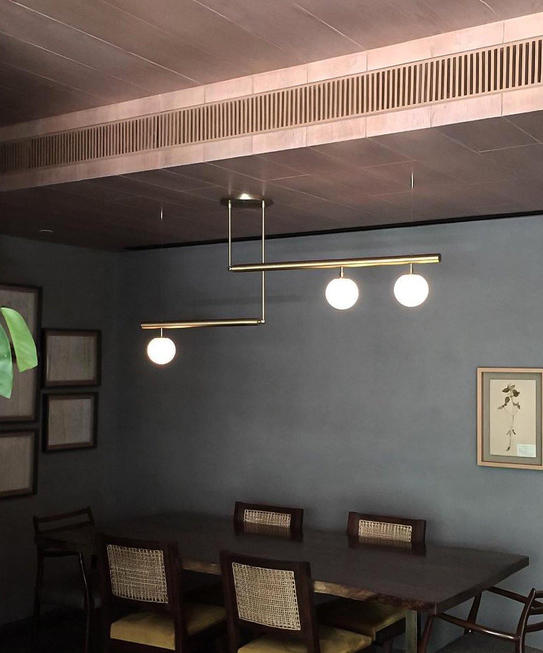 Vakkerlight Satellite Geometric Modern Ceiling Pendant Light – Gold/Black/Brass