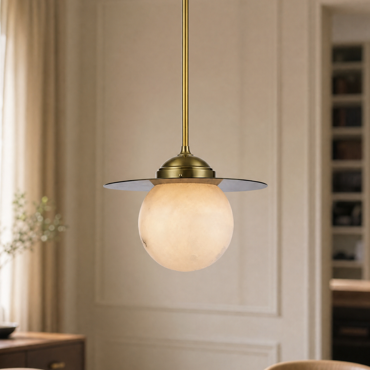 Saturn Pendant Classic Alabaster