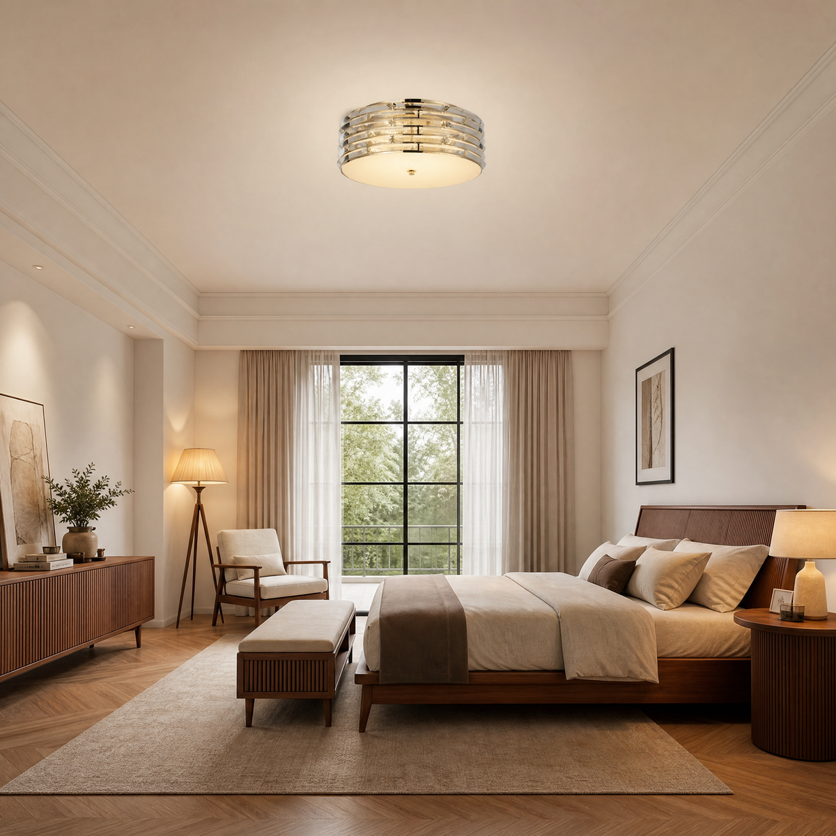 Saturno Disc Flush Pendant Light