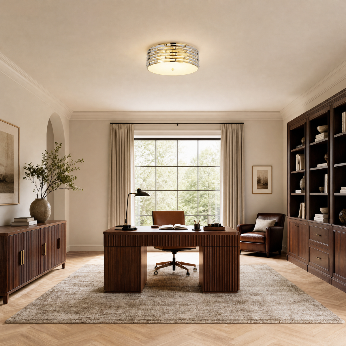 Saturno Disc Flush Pendant Light