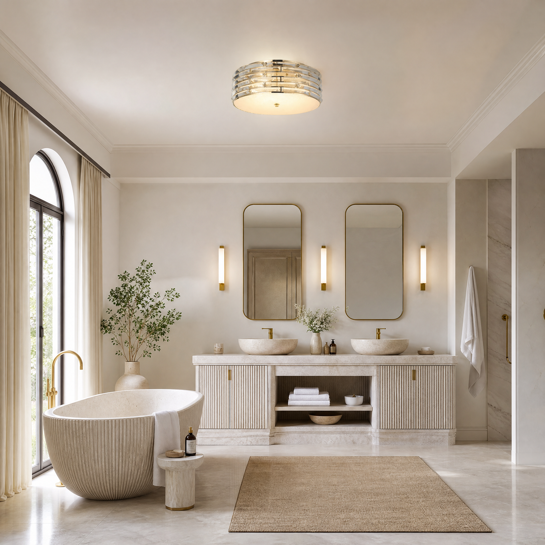 Saturno Disc Flush Pendant Light