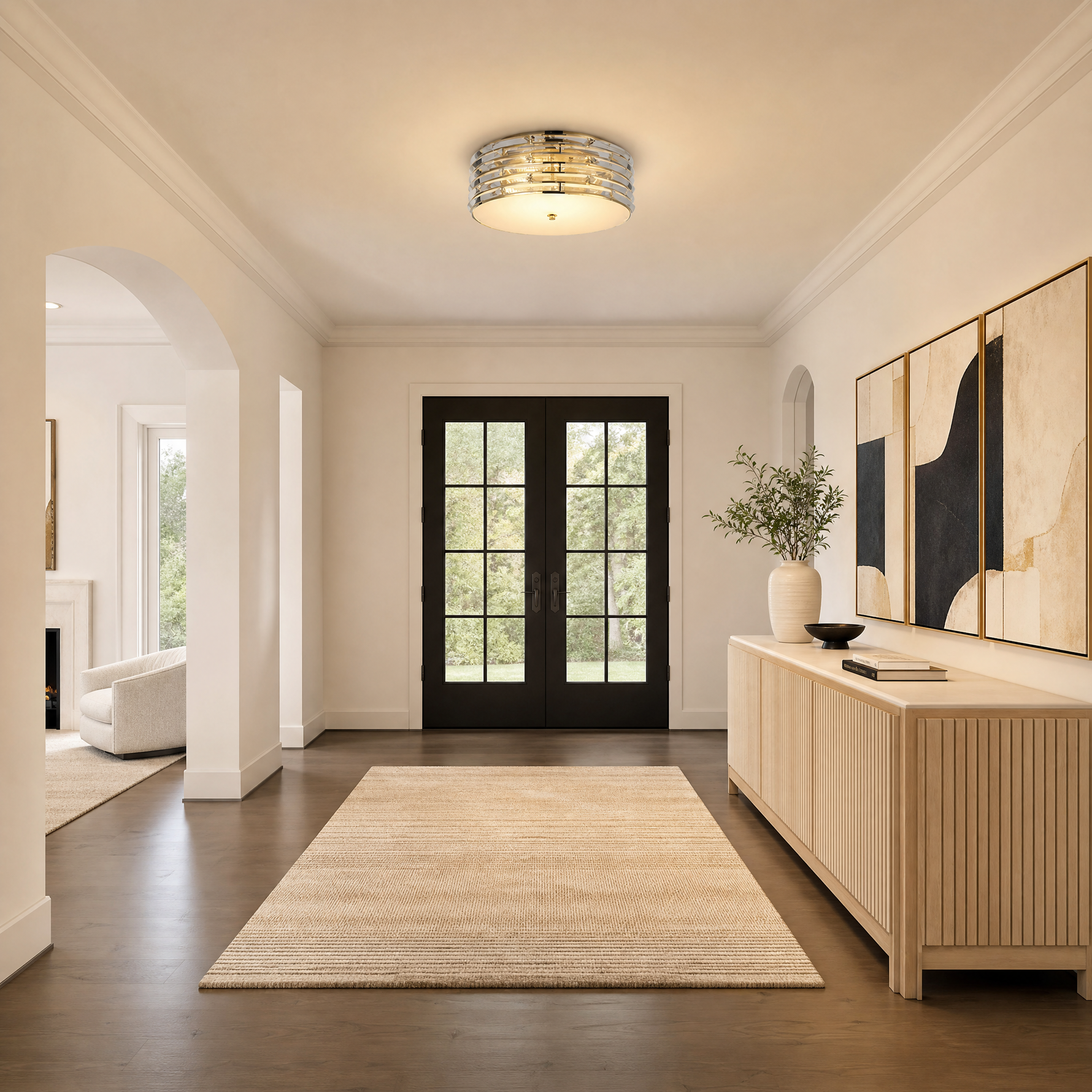 Saturno Disc Flush Pendant Light