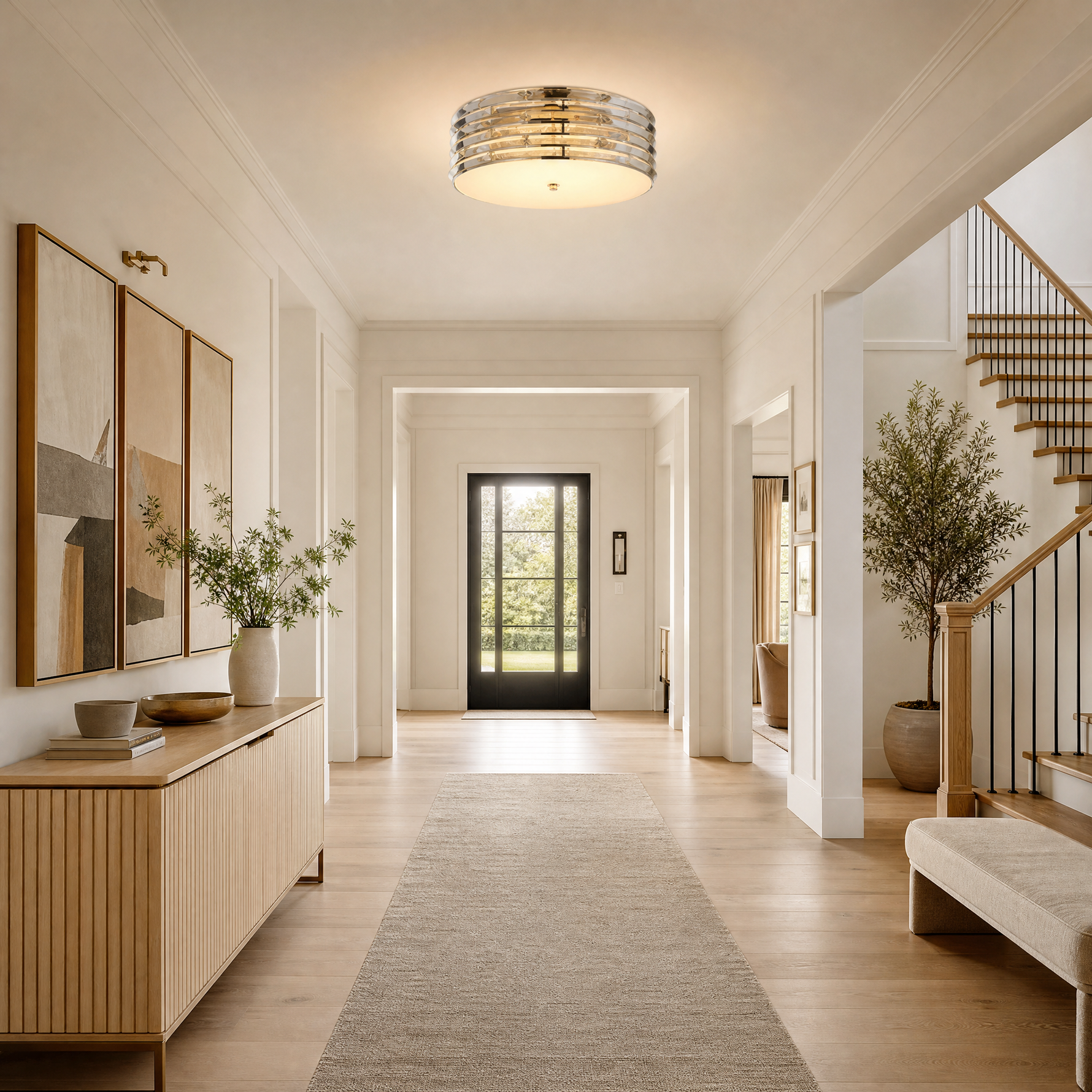Saturno Disc Flush Pendant Light