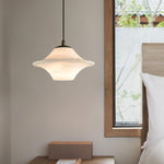 Celestial Saucer Alabaster Pendant Light Black & White