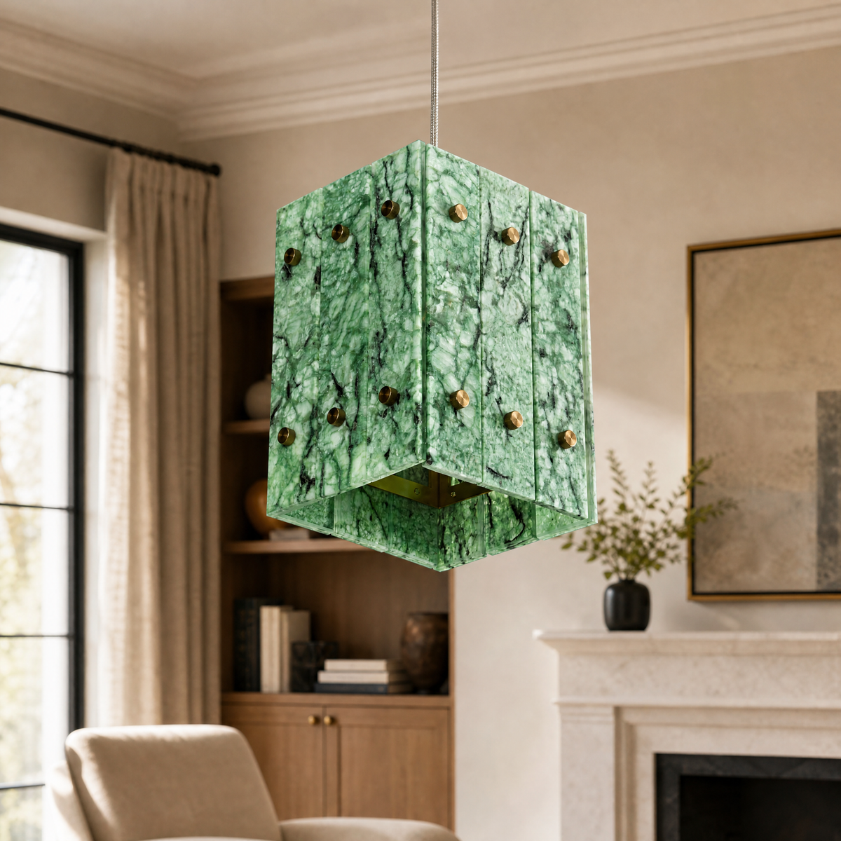 Majestone Stone Cube Mini Pendant