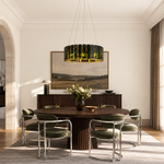 Majestone Stone Tile Ring Chandelier