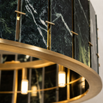 Majestone Stone Tile Ring Chandelier