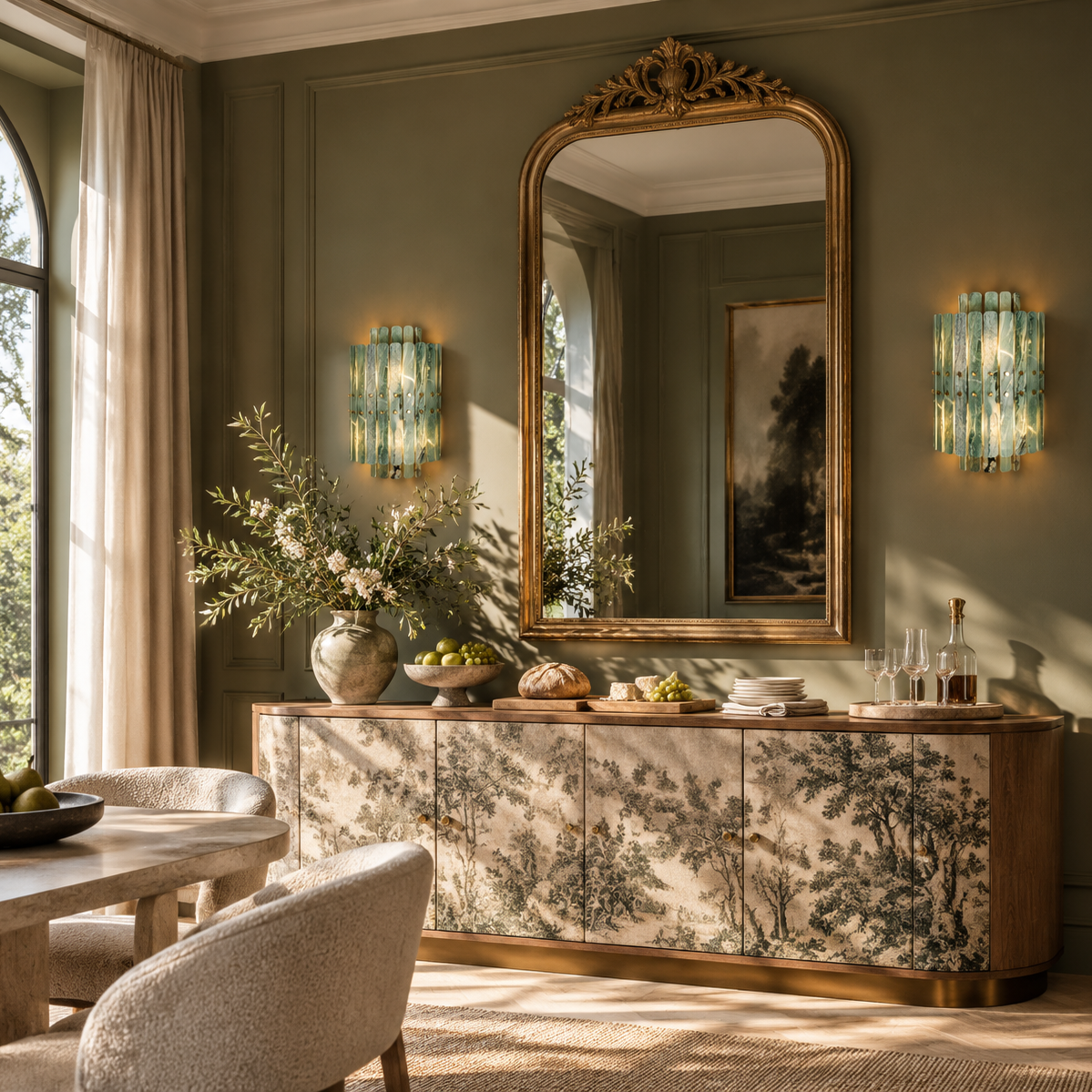 Majestone Stone Tile Wall Sconce