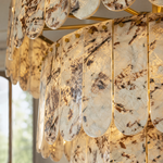 Majestone Tiered Scalloped Stone Chandelier
