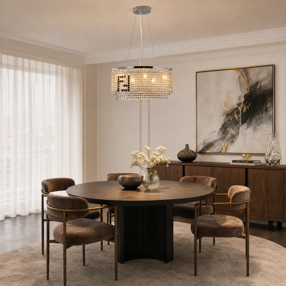 Scintilla Crystal Linear Chandelier
