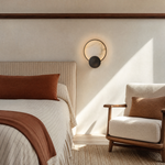 Sculpted Form Ring & Orb Alabaster Wall Sconce