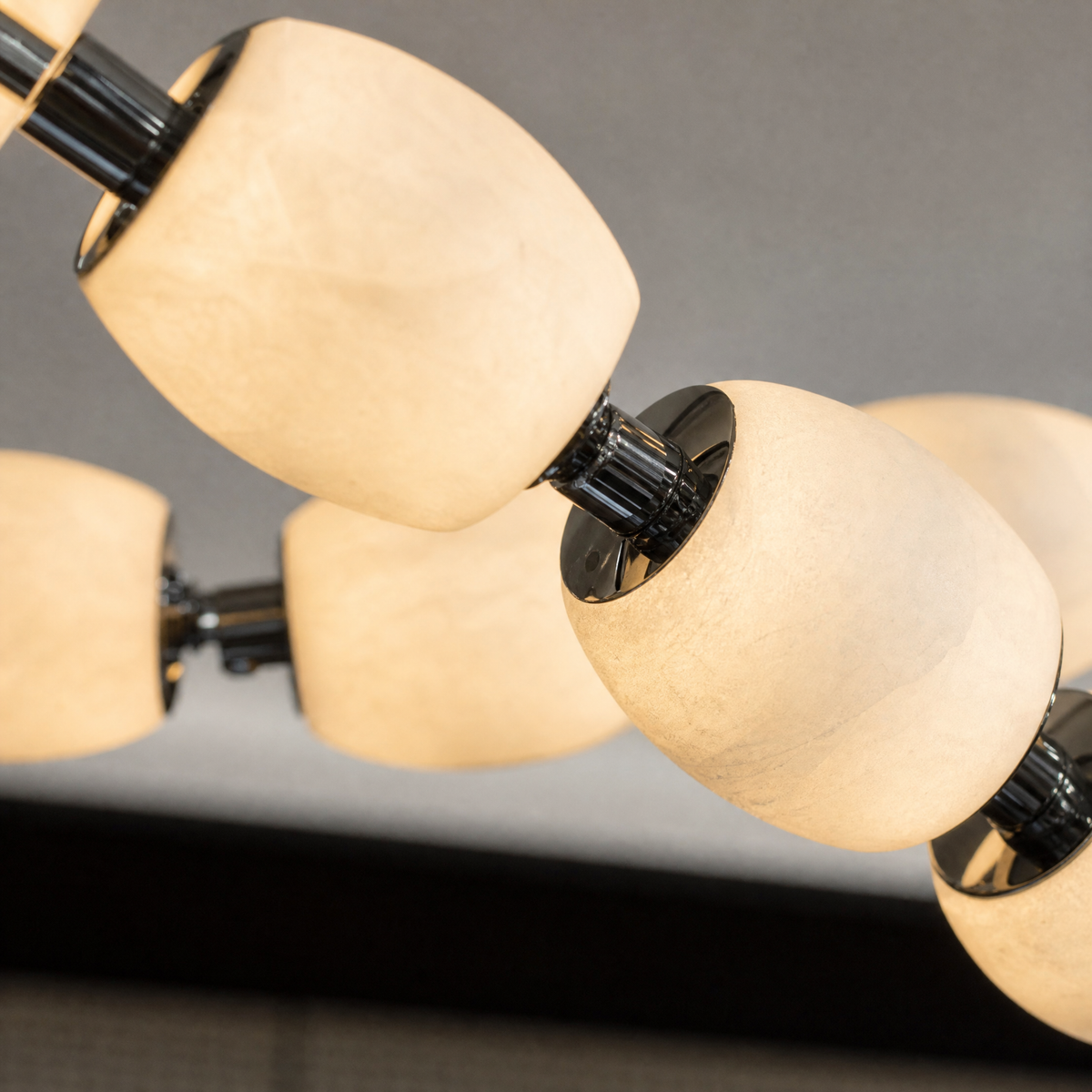 Seduction Cascade Drape Chandelier, Spanish Alabaster Beads