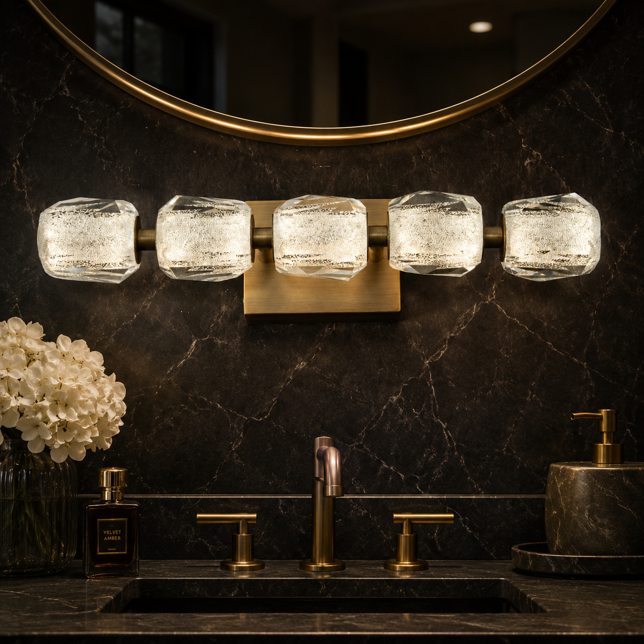 Seduction Horizontal Crystal Vanity Light