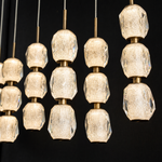 Seduction Linear Pendant Light, Crystal or Alabaster Beads