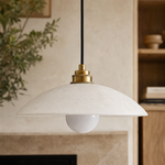 Semi-circular marble single pendant - single package - copper color