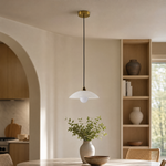 Semi-circular marble single pendant - single package - copper color
