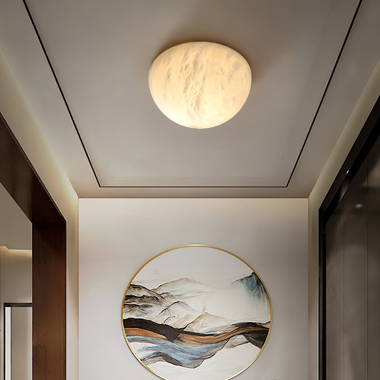 Semicircular Alabaster Wall Lamp - YIOSI
