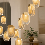 Serenata Hand-Blown Glass Cascading Chandelier 47"